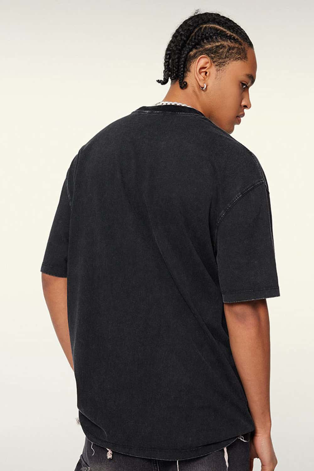 Unisex 270g Pure Cotton Washed Vintage Loose T-Shirt