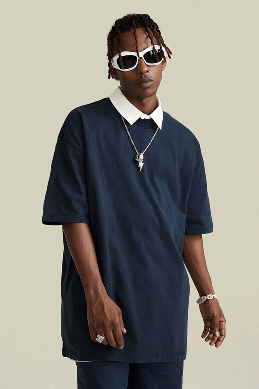 Unisex 270g Pure Cotton Washed Vintage Loose T-Shirt