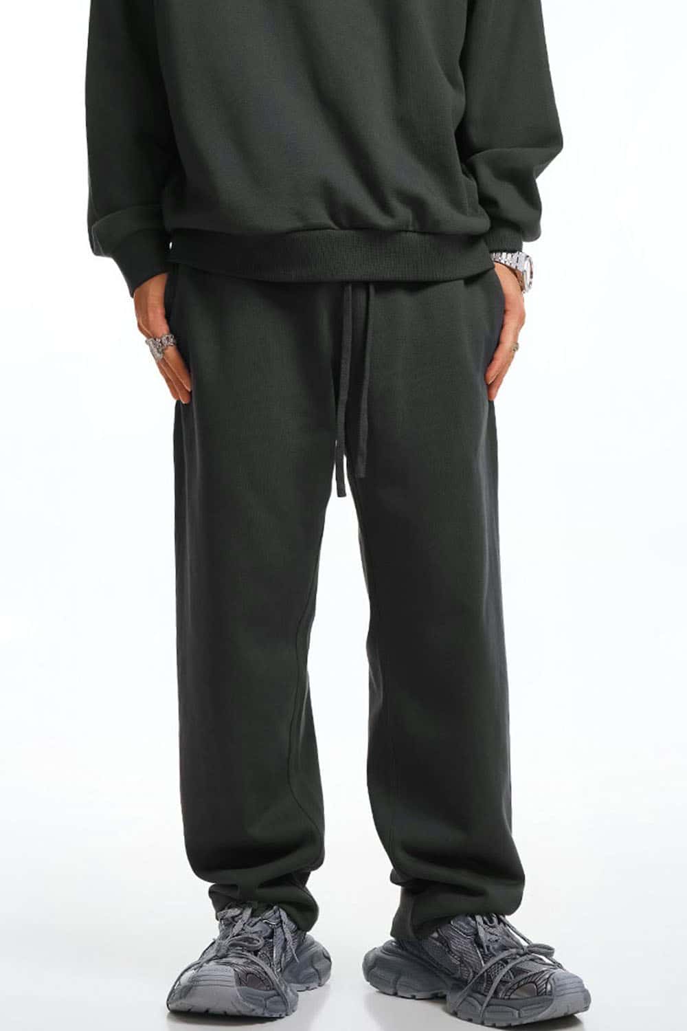 Heavyweight 360g Solid Color Straight-Leg Sweatpants