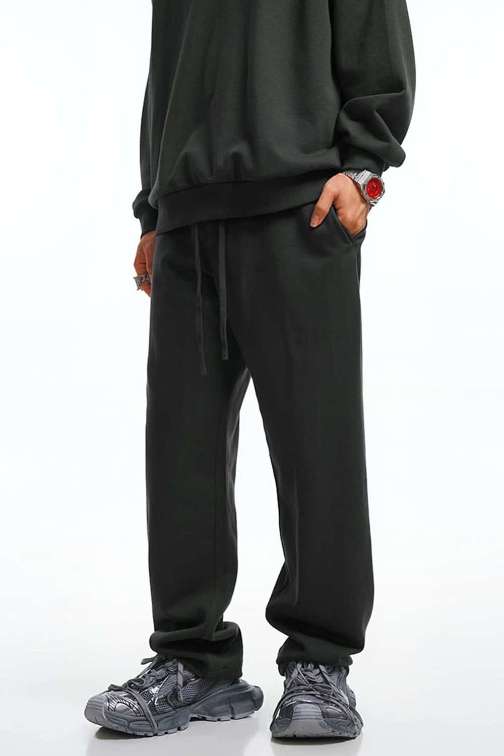 Heavyweight 360g Solid Color Straight-Leg Sweatpants
