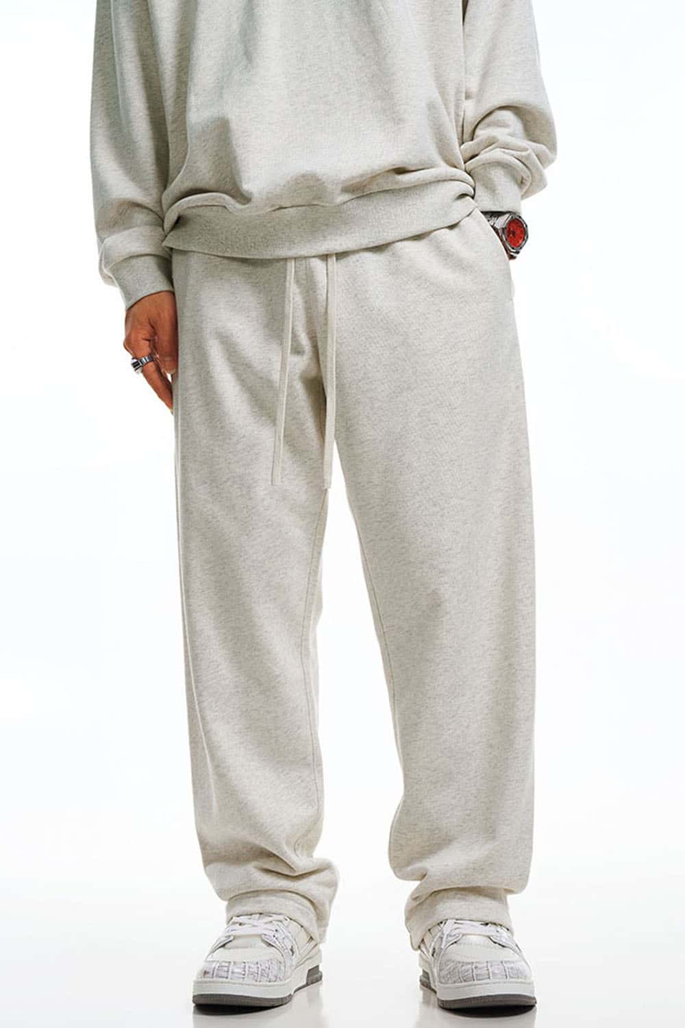 Heavyweight 360g Solid Color Straight-Leg Sweatpants
