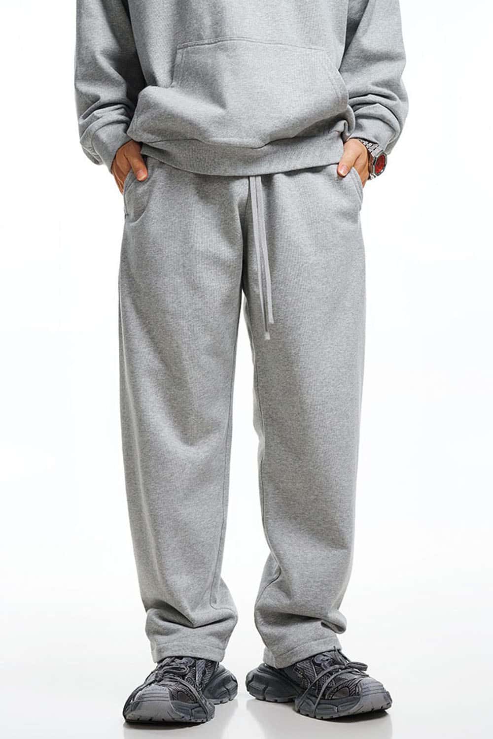 Heavyweight 360g Solid Color Straight-Leg Sweatpants