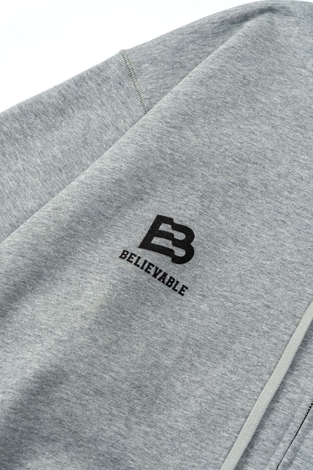 Heavyweight 440g Vintage Zip-Up Hooded Jacket with Retro Sports Design