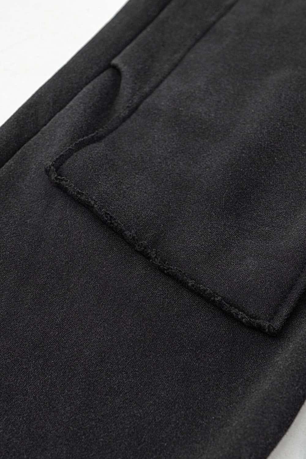 Loose Casual Straight-Leg Fleece-Lined Knit Joggers with Vintage Wash