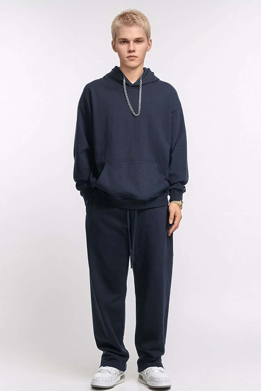 Classic Solid Color Pullover Hoodie