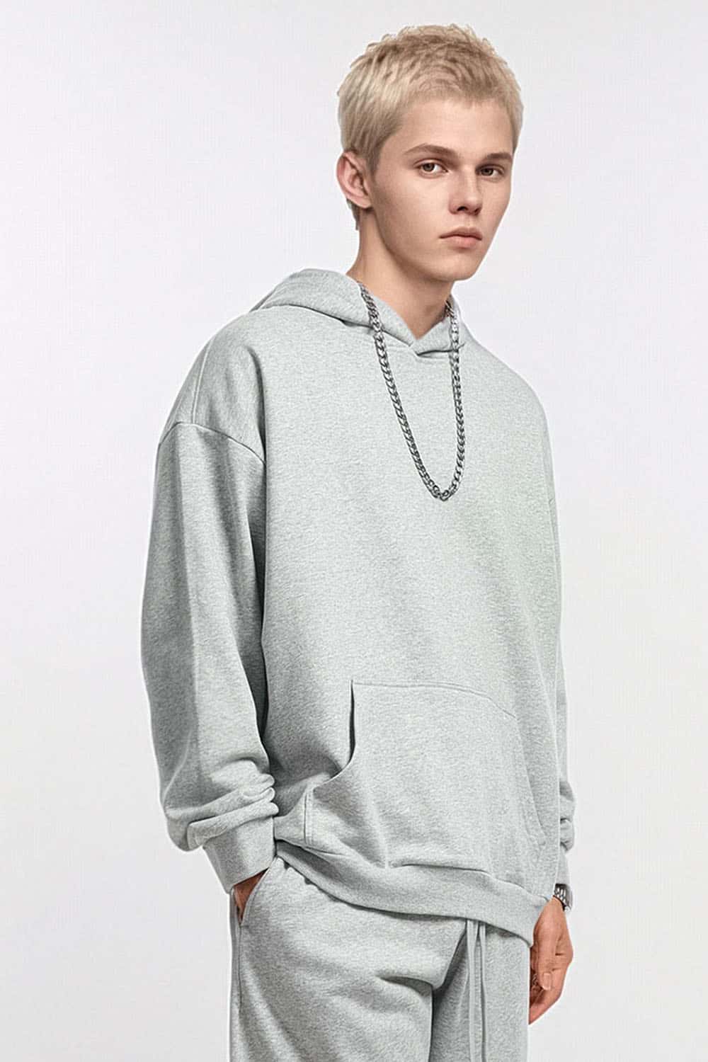 Classic Solid Color Pullover Hoodie