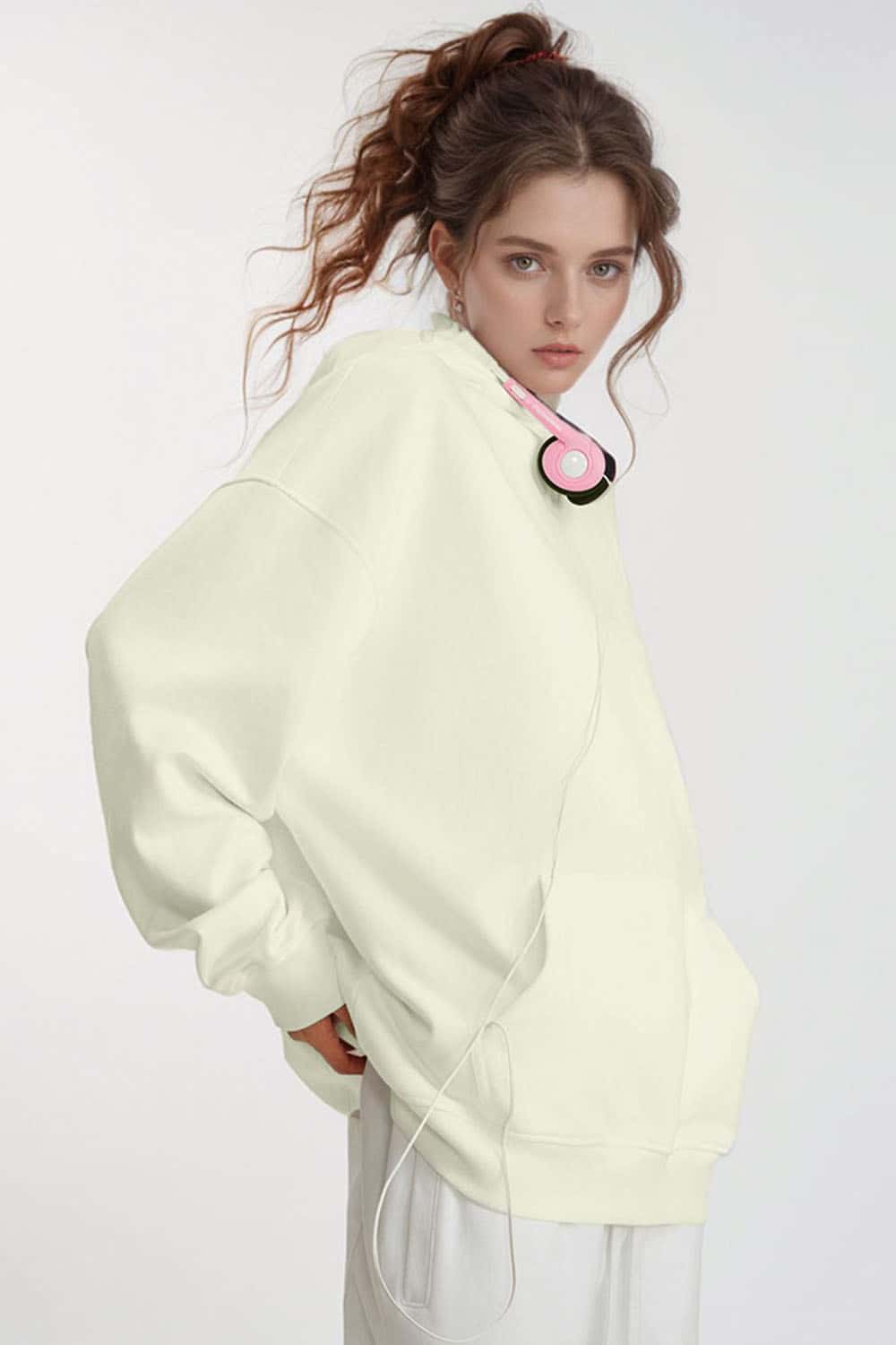 Classic Solid Color Pullover Hoodie