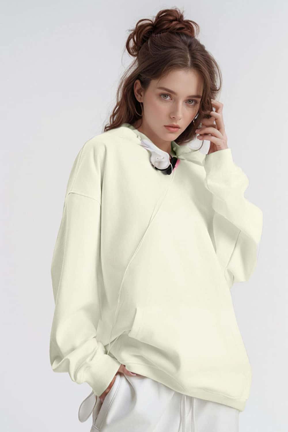 Classic Solid Color Pullover Hoodie