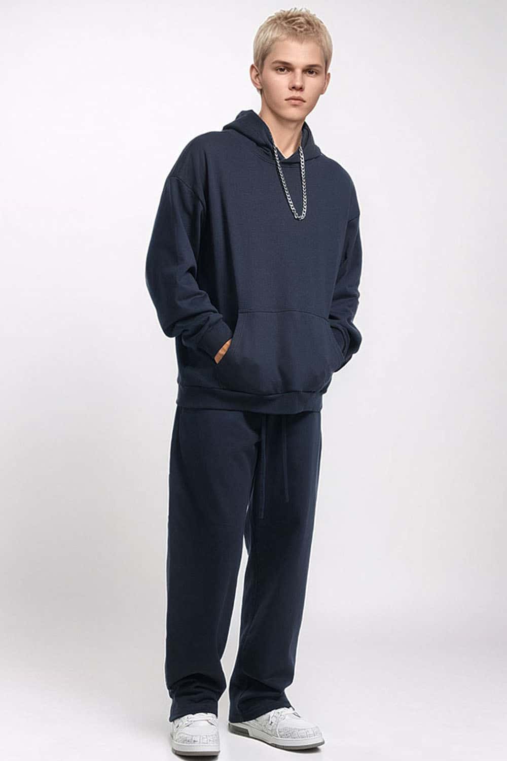 Classic Solid Color Pullover Hoodie