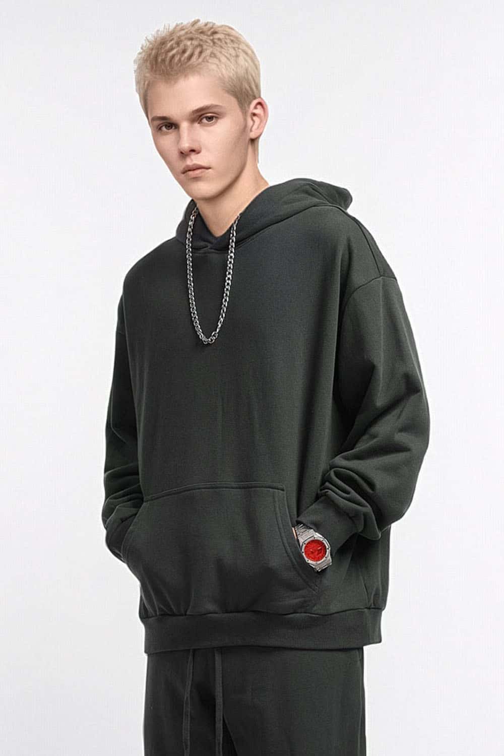Classic Solid Color Pullover Hoodie