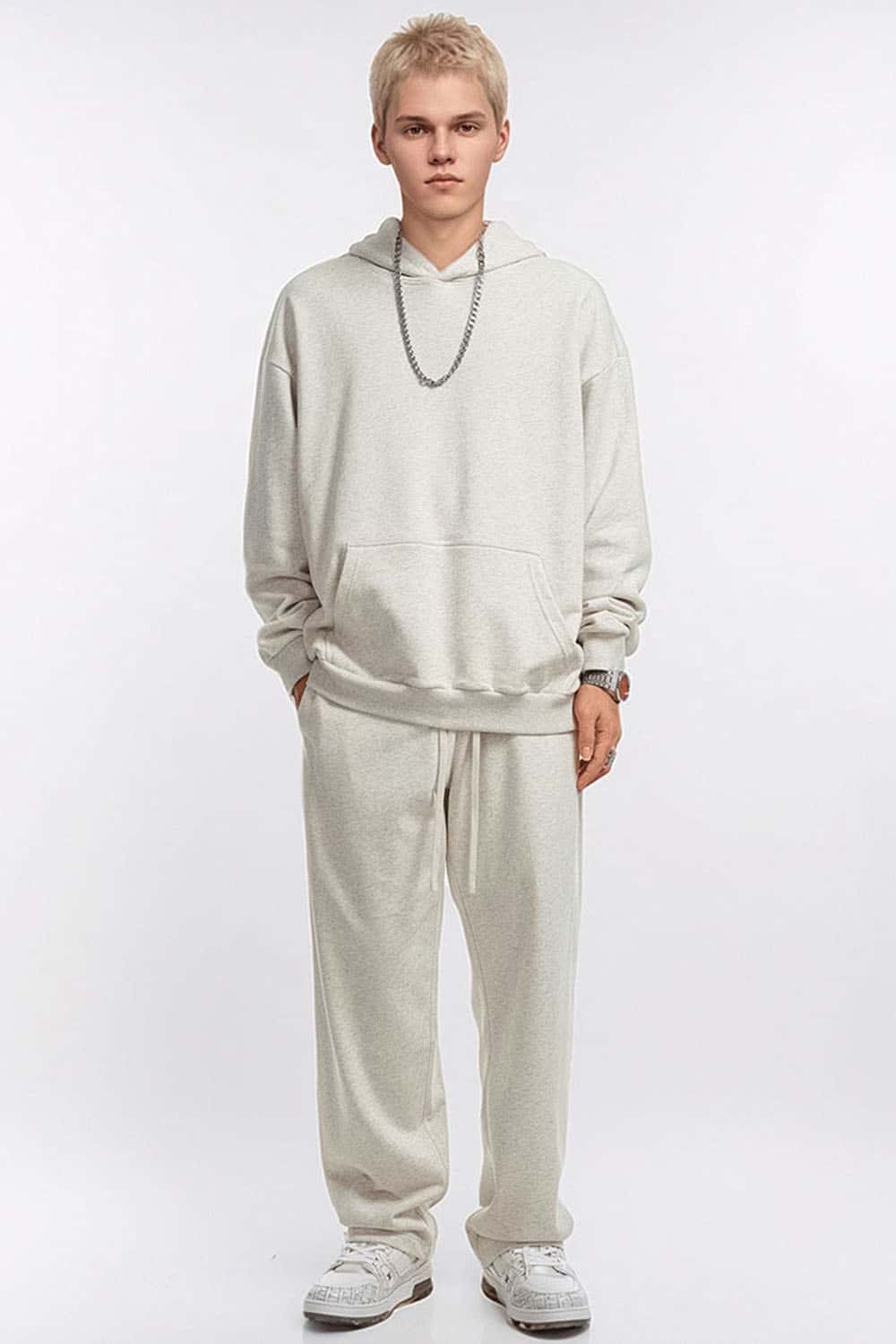 Classic Solid Color Pullover Hoodie