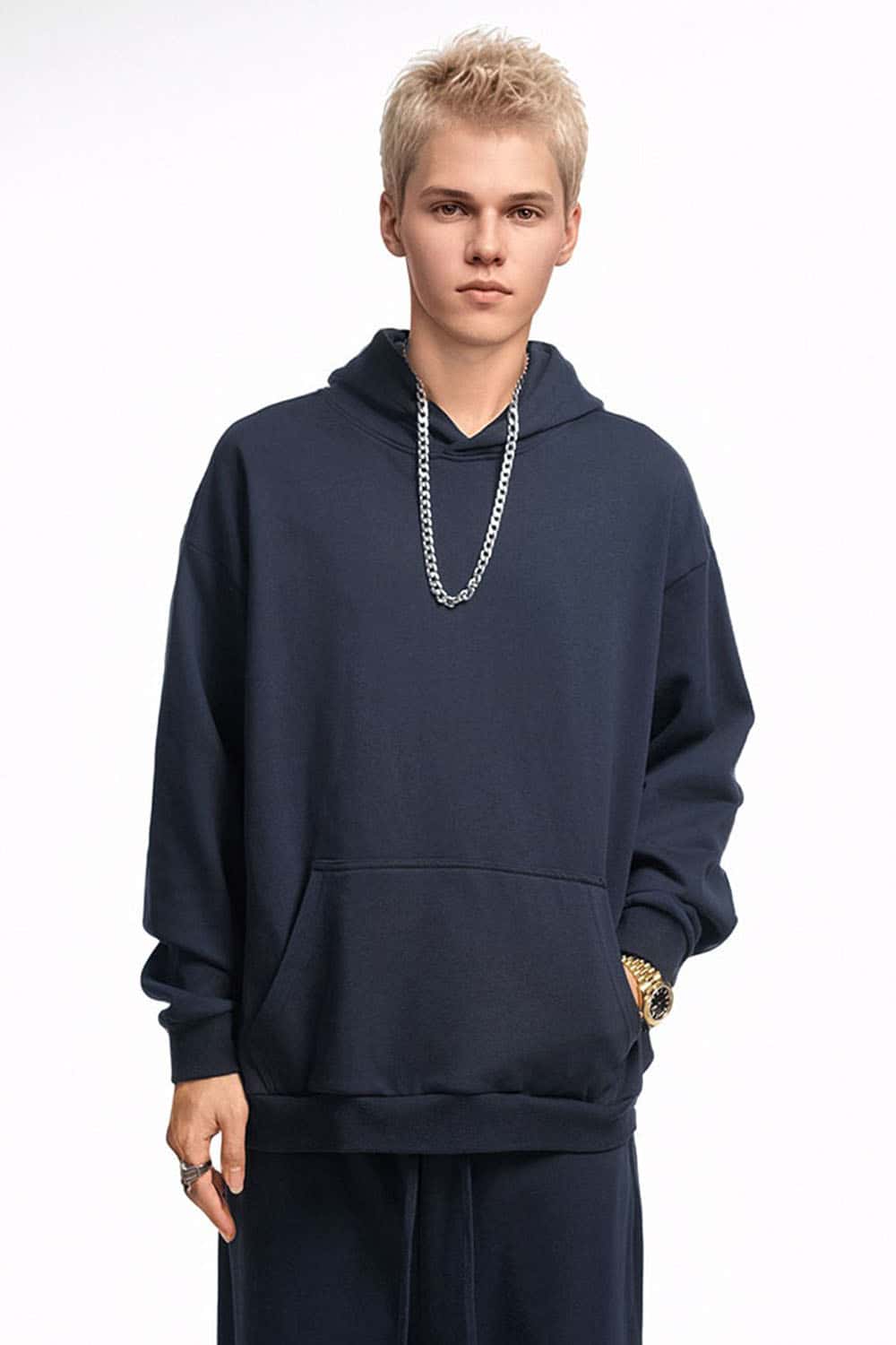 Classic Solid Color Pullover Hoodie
