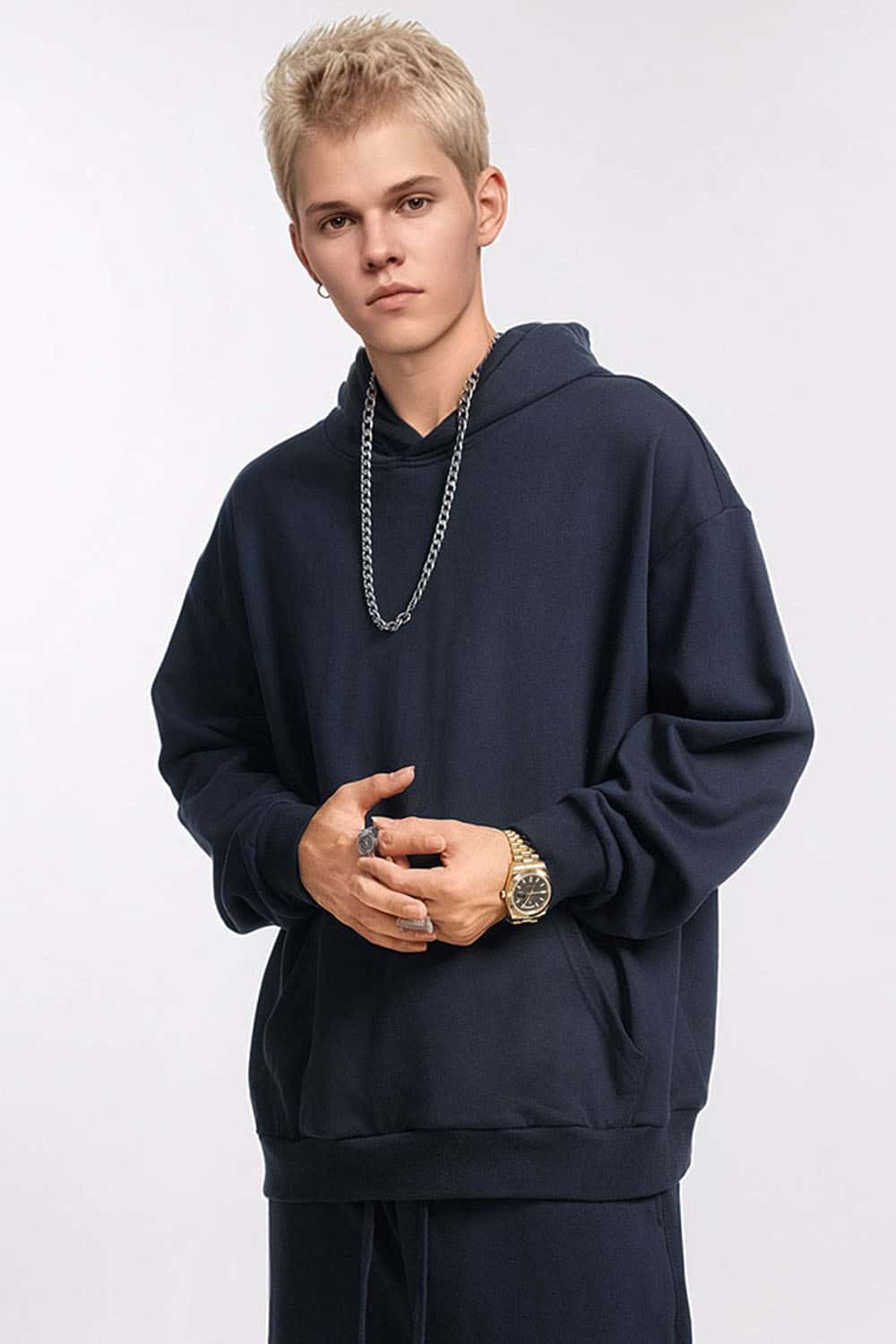 Classic Solid Color Pullover Hoodie