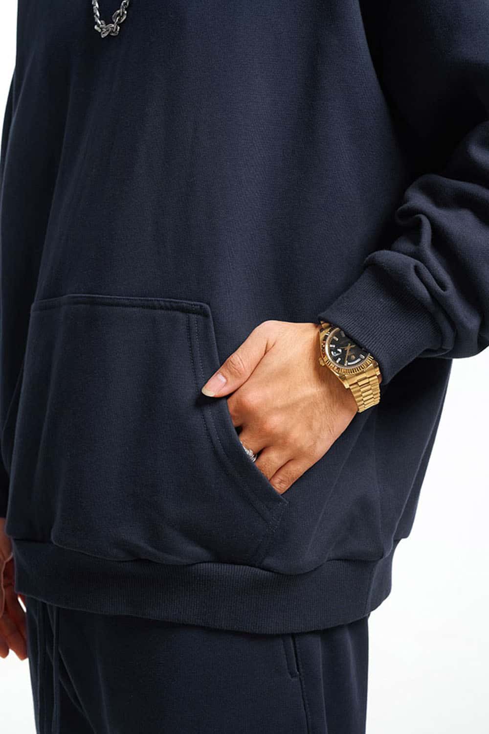 Classic Solid Color Pullover Hoodie