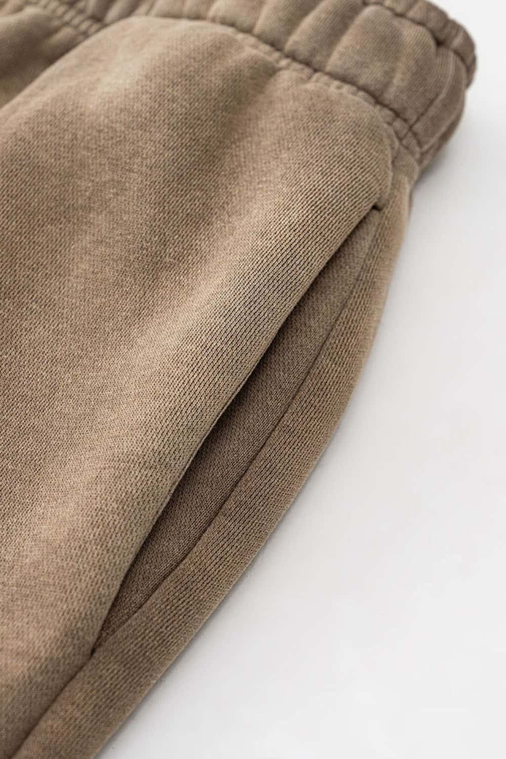 Thick Fleece-Lined Wide Leg Streetwear Sweatpants