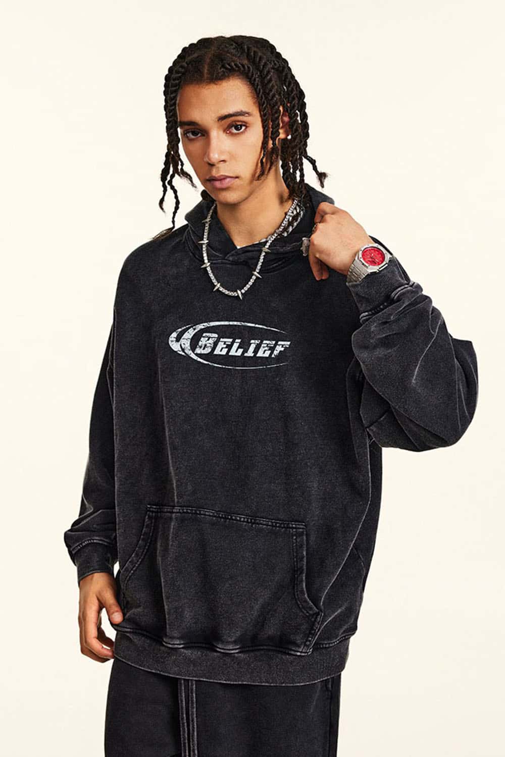 Oversized Vintage Streetwear Heavy Washed Hoodie