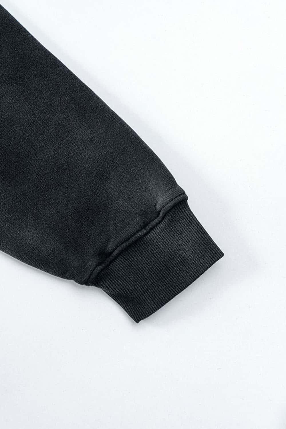 Vintage Loose Fit Washed Fleece-Lined Zip-Up Hoodie Jacket