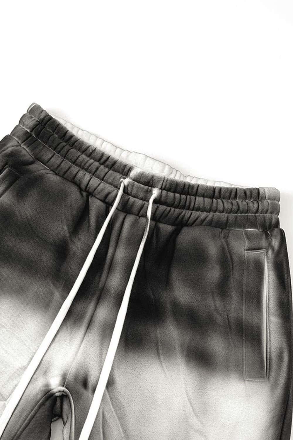 High Street Gradient Wide-Leg Sports Pants with Vintage Wash