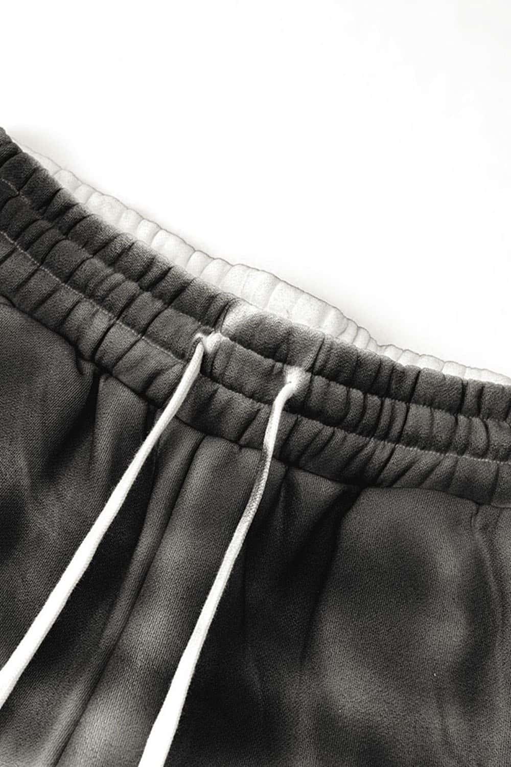 High Street Gradient Wide-Leg Sports Pants with Vintage Wash