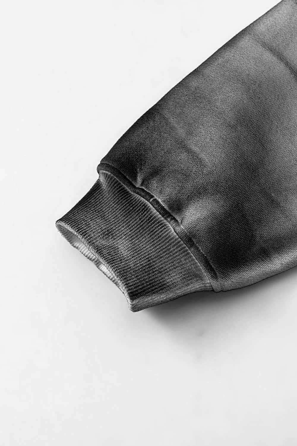 Street Style Washed Spray-Dye Distressed Fleece Hoodie