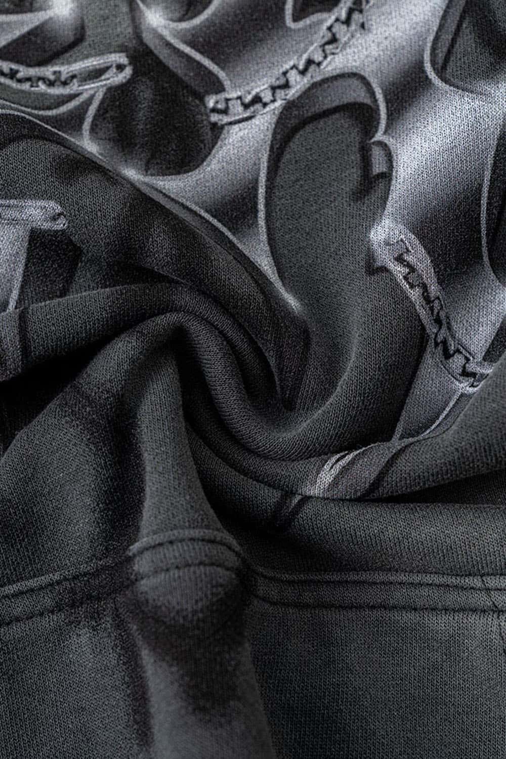 Vintage Metal Rock Distressed Washed Loose Hoodie