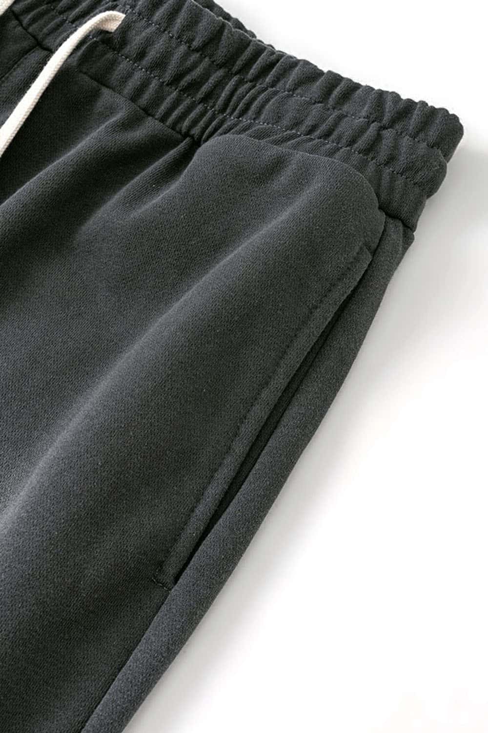 High Street Distressed Elastic Waist Joggers with Cuffed Ankles