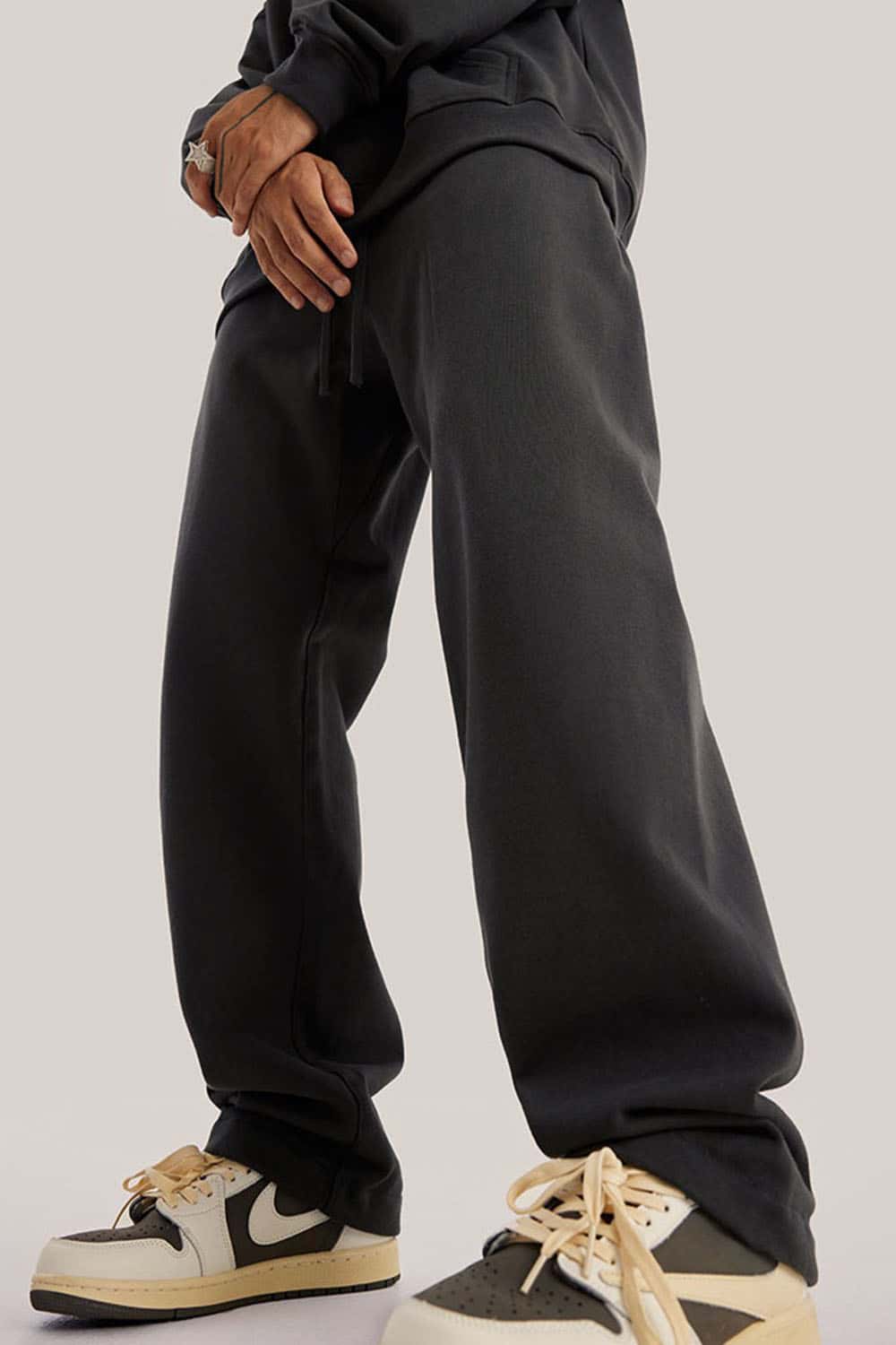 Heavyweight Loose-Fit Sweatpants Straight-Leg Athletic Trousers