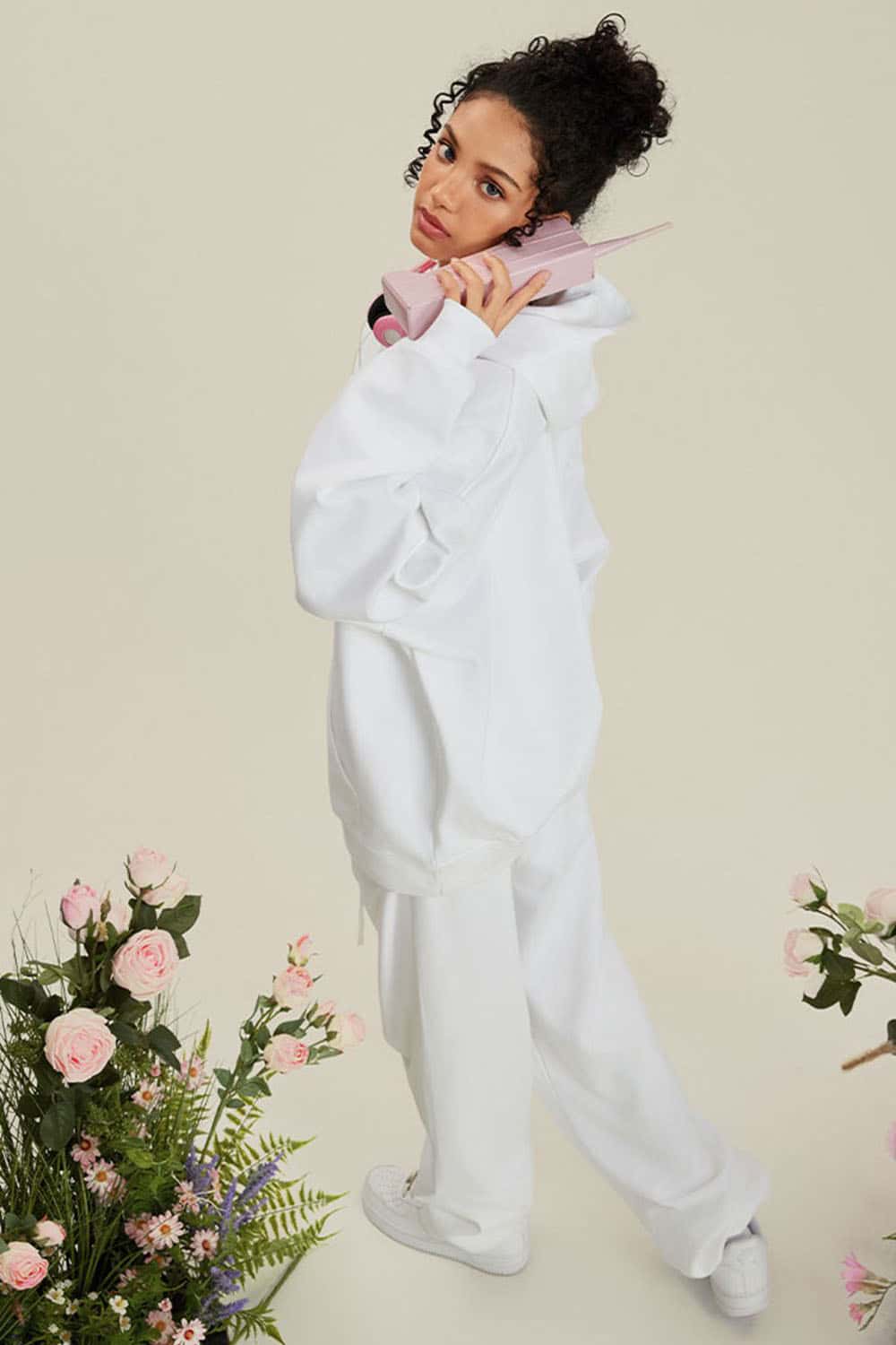 Heavyweight Terry Cloth Hoodie - Solid Color Trendy Outfit