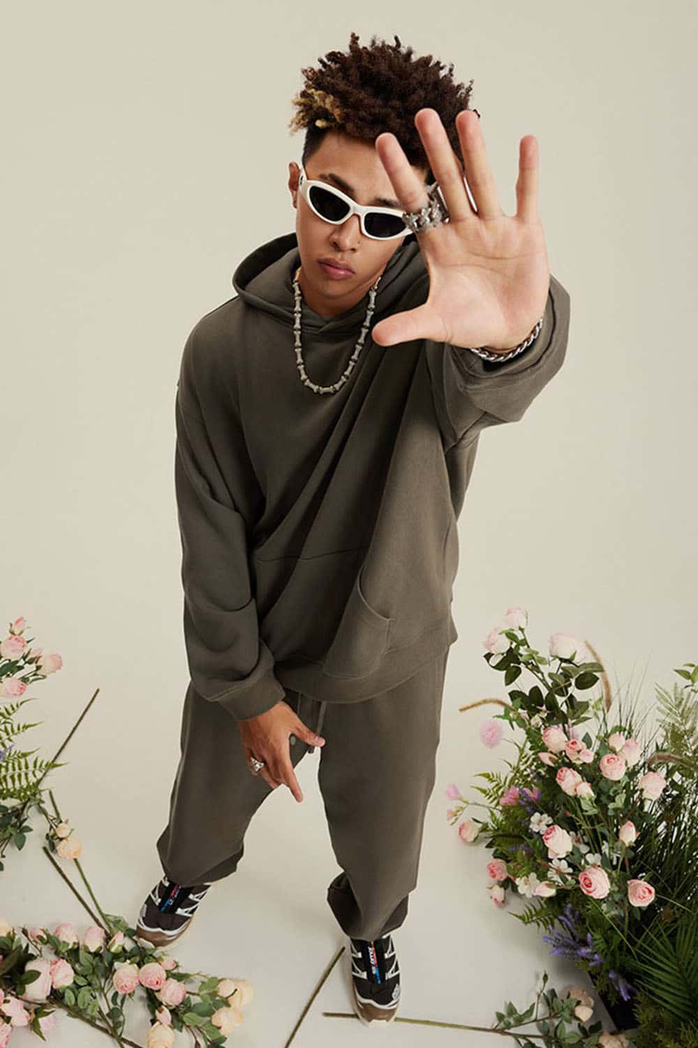 Heavyweight Terry Cloth Hoodie - Solid Color Trendy Outfit