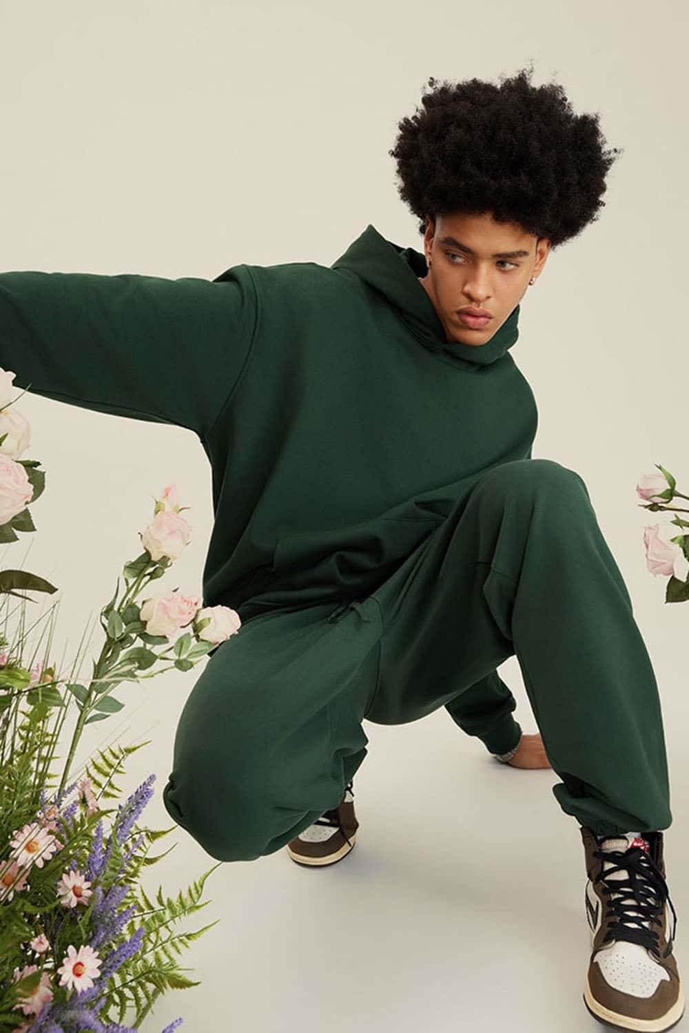 Heavyweight Terry Cloth Hoodie - Solid Color Trendy Outfit