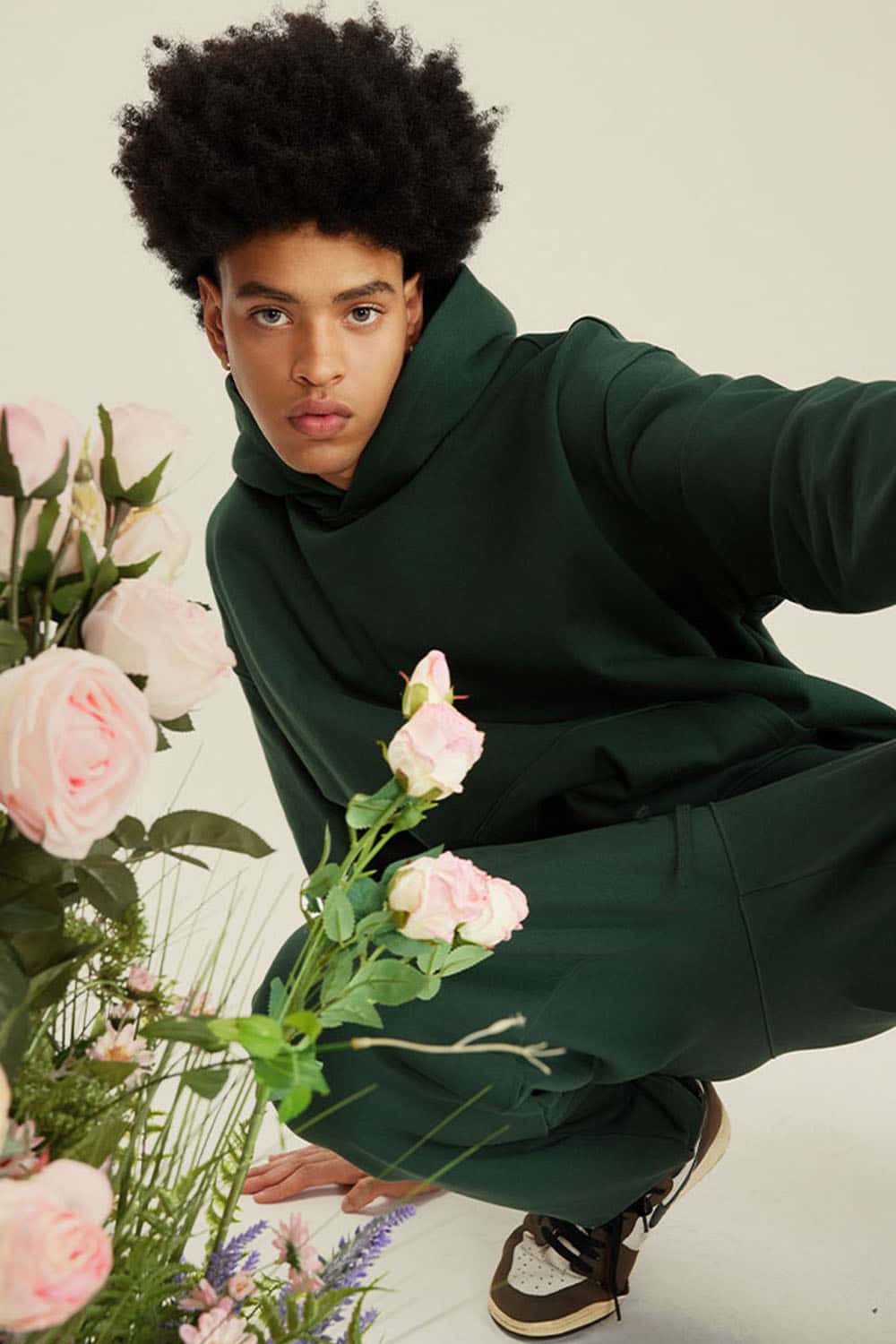 Heavyweight Terry Cloth Hoodie - Solid Color Trendy Outfit