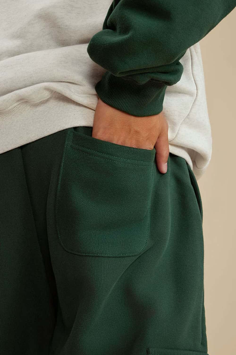 Men's Fleece-Lined Utility Joggers - Casual Loose Fit Cargo Sweatpants