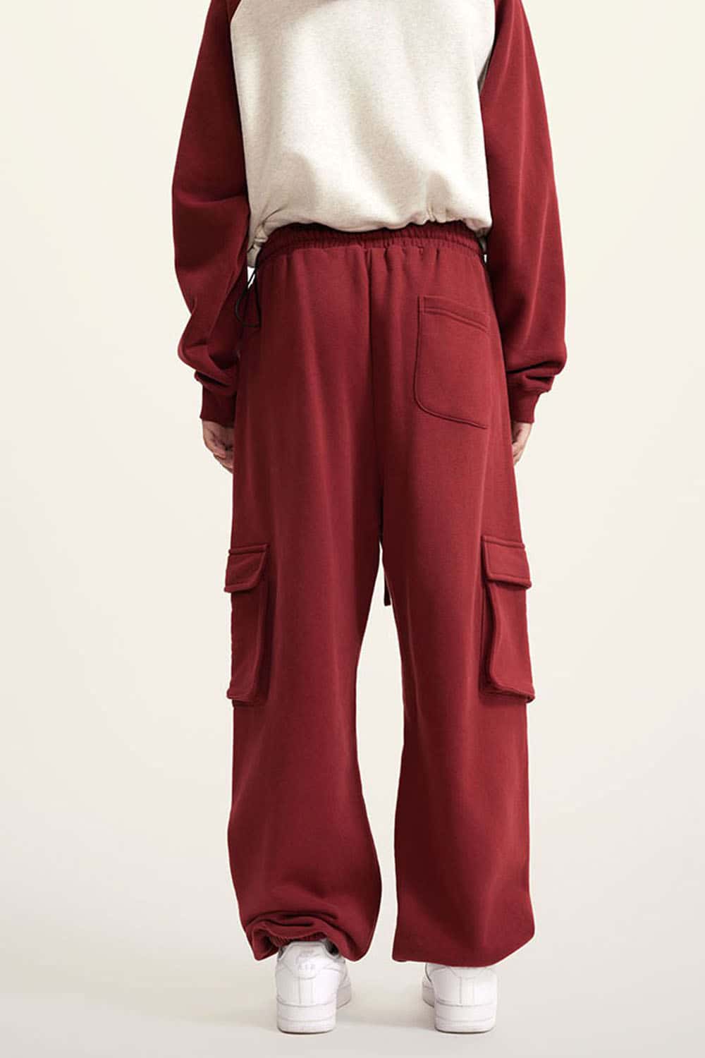 Men's Fleece-Lined Utility Joggers - Casual Loose Fit Cargo Sweatpants