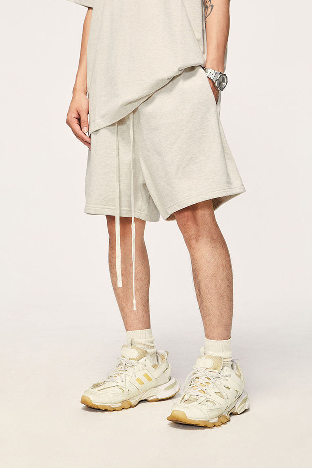 425g Heavyweight Basic Shorts with Loose Street Five-Point Cut