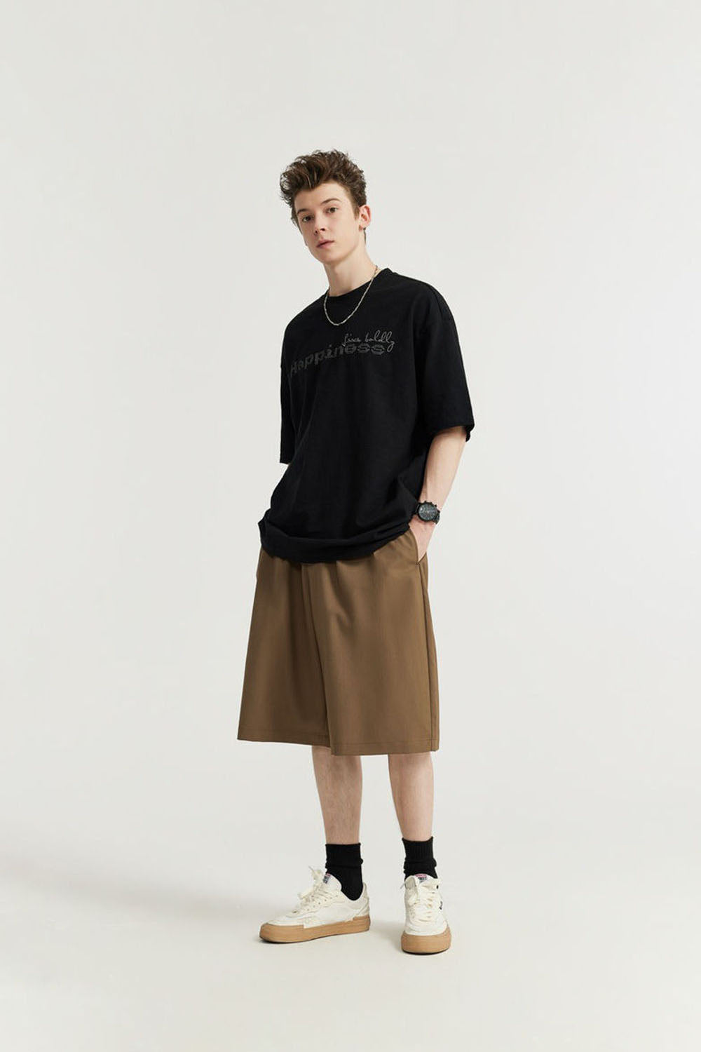 Men's Bermuda Suit Shorts Casual Loose Fit