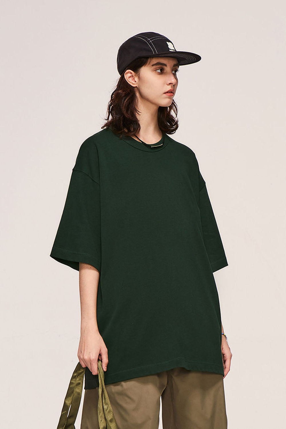 305g Heavyweight Earth Tone Drop Shoulder Short Sleeve Oversize T-Shirt