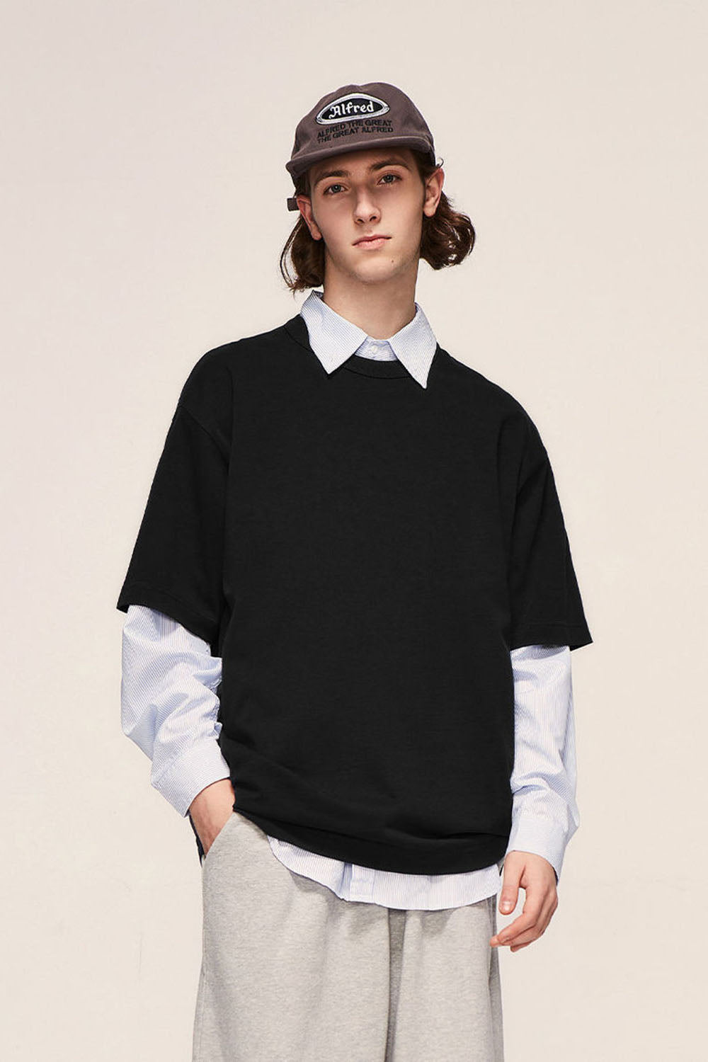 305g Heavyweight Earth Tone Drop Shoulder Short Sleeve Oversize T-Shirt