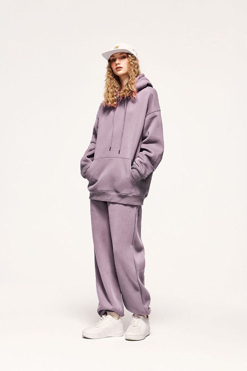 Unisex 350g Heavyweight Fleece-Lined Multi-Color Joggers Casual Pants