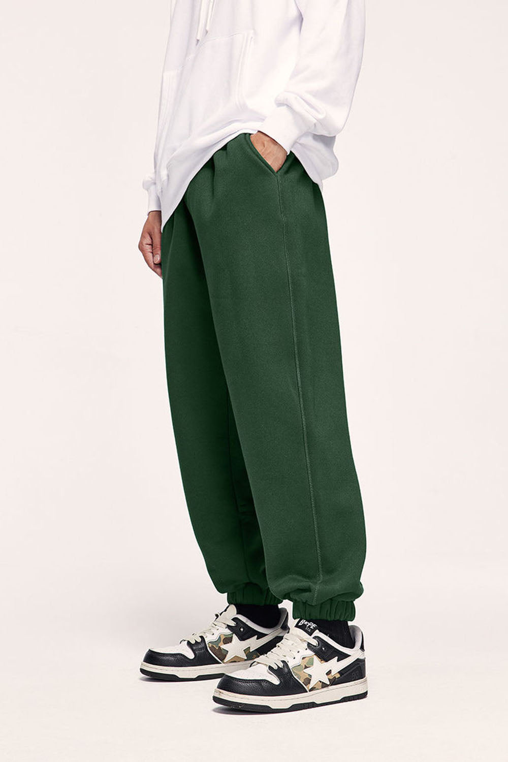 Unisex 350g Heavyweight Fleece-Lined Multi-Color Joggers Casual Pants