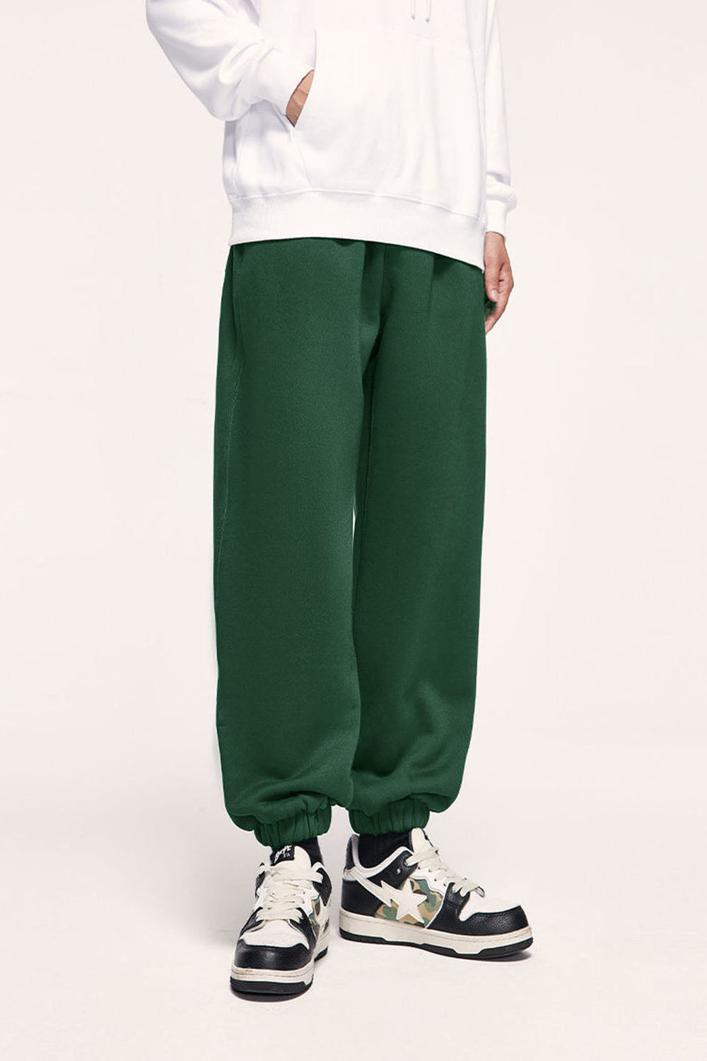 Unisex 350g Heavyweight Fleece-Lined Multi-Color Joggers Casual Pants