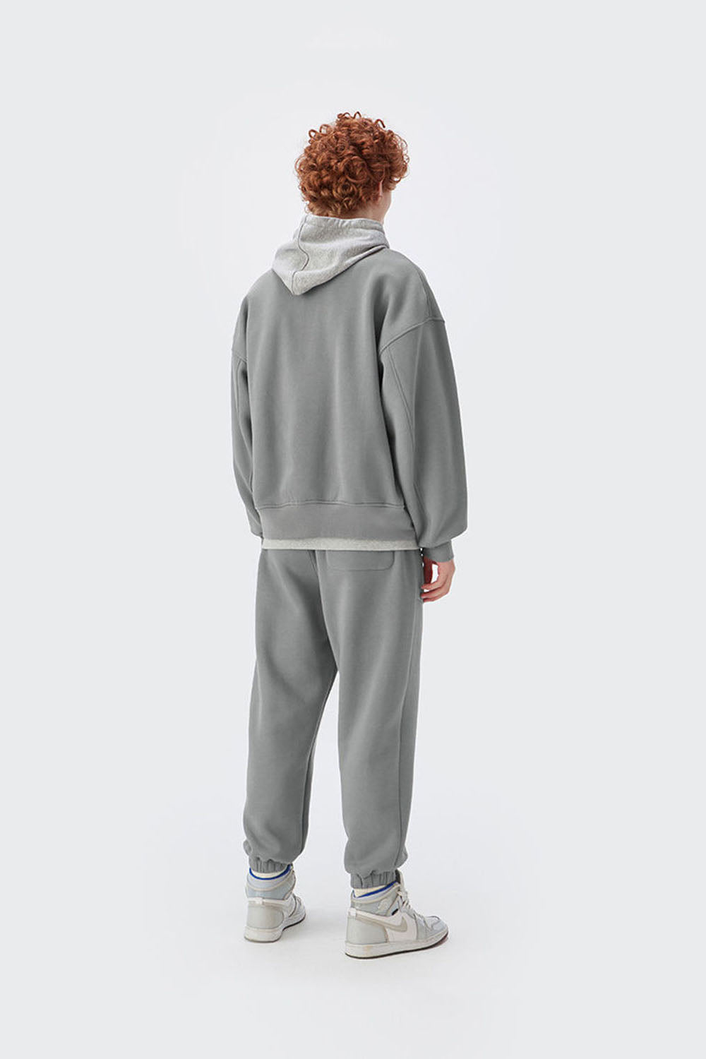 Men's 350g Heavy Fleece Ribbed Solid Color Baseball Jacket