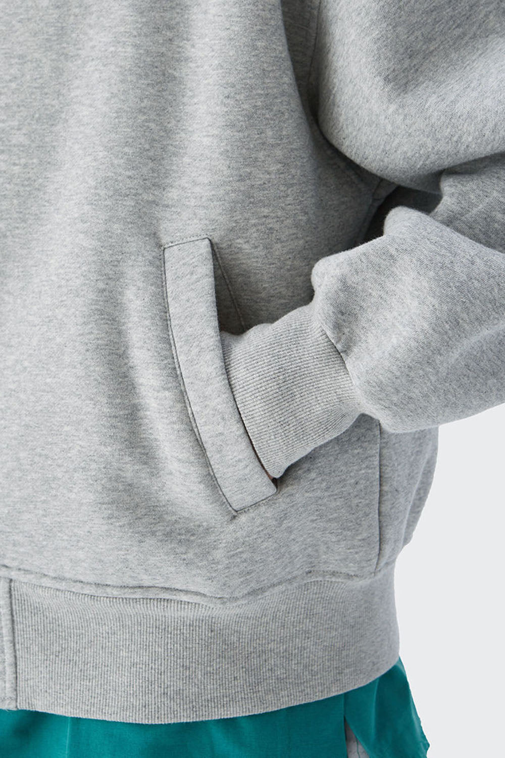 Men's 350g Heavy Fleece Ribbed Solid Color Baseball Jacket