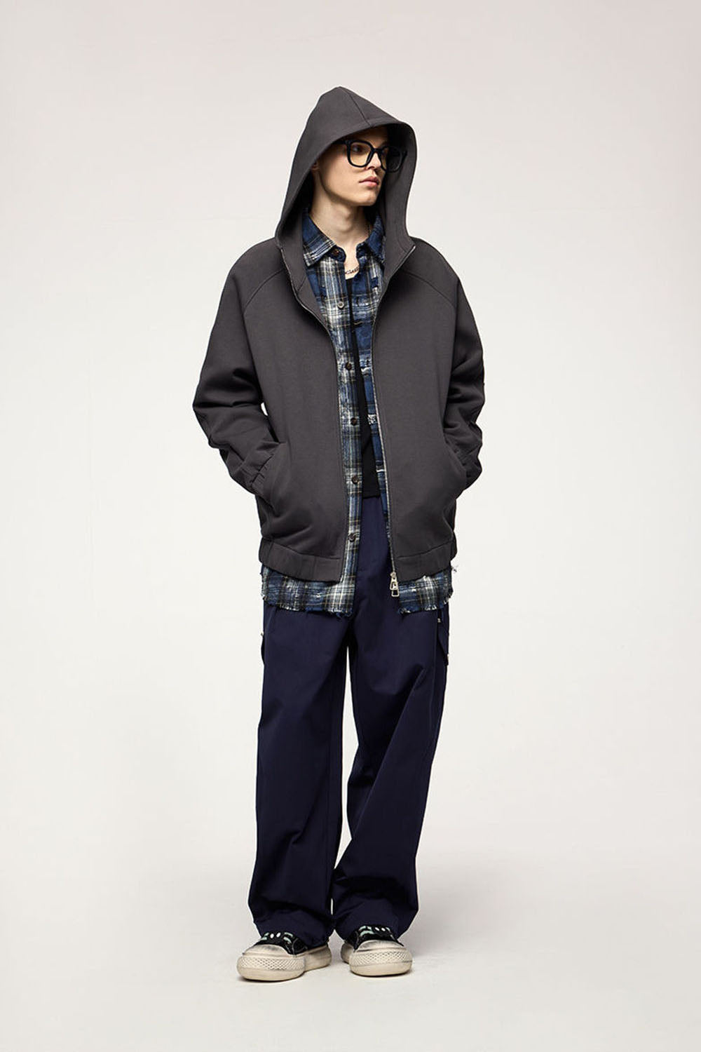 370G Air Layer Windproof Jacket: Casual Loose Hooded Sweatshirt