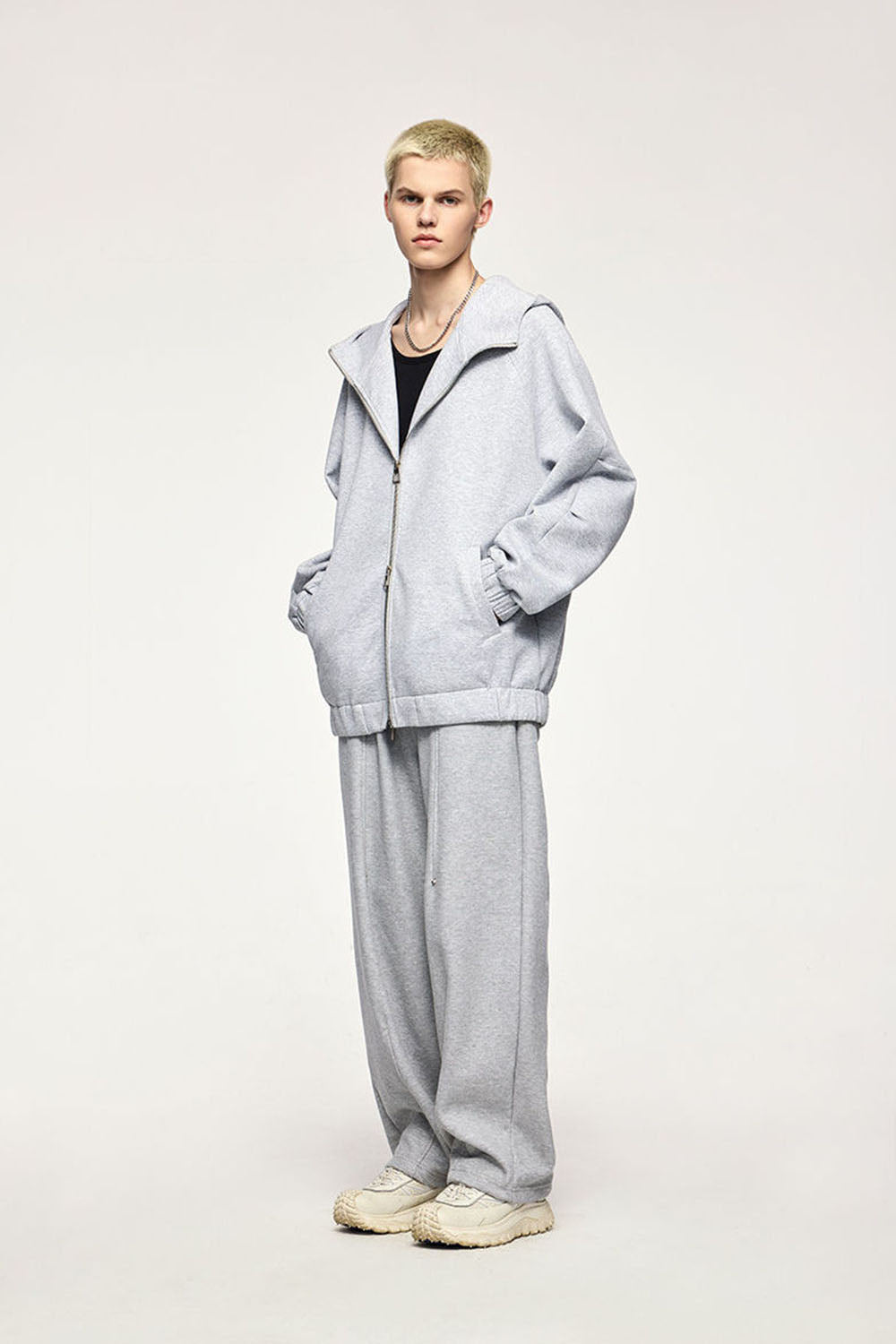 370G Air Layer Windproof Jacket: Casual Loose Hooded Sweatshirt