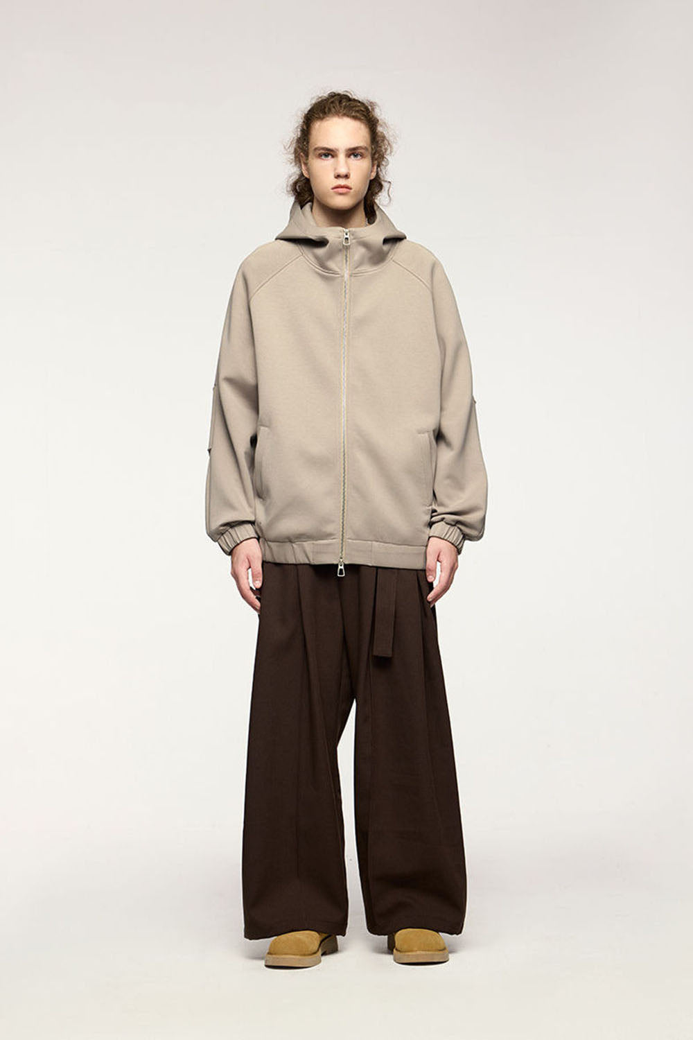 370G Air Layer Windproof Jacket: Casual Loose Hooded Sweatshirt