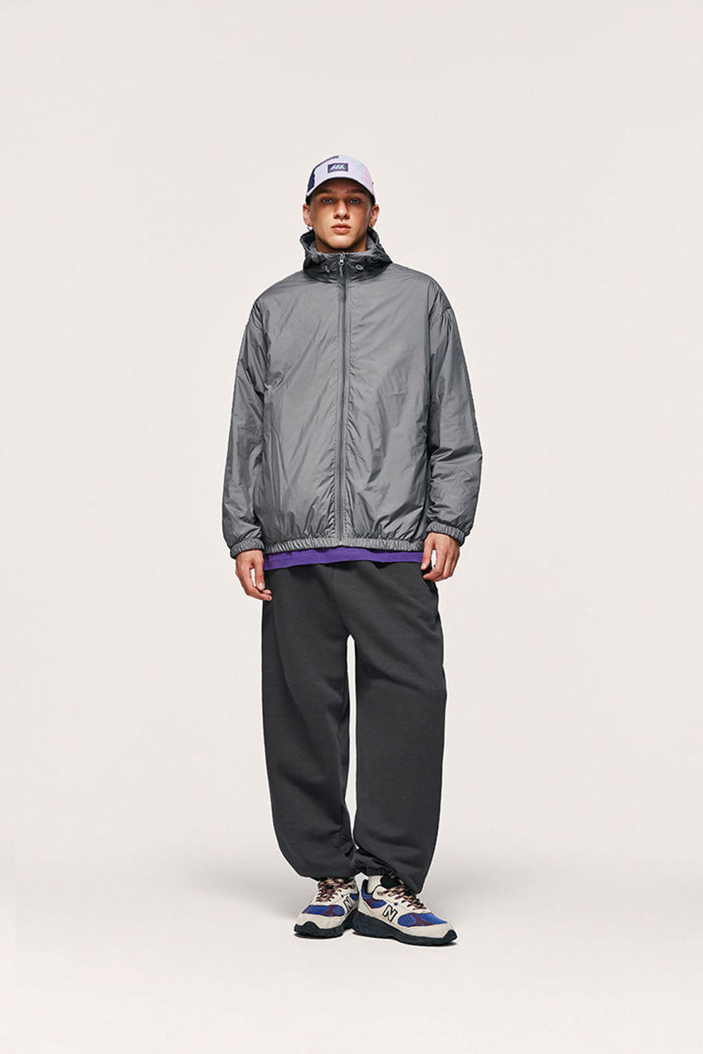 Men's Heavyweight 400g Pure Cotton Wide-Leg Joggers
