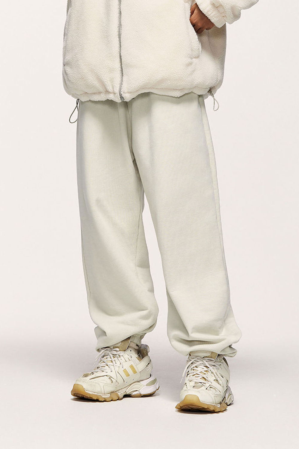 Men's Heavyweight 400g Pure Cotton Wide-Leg Joggers