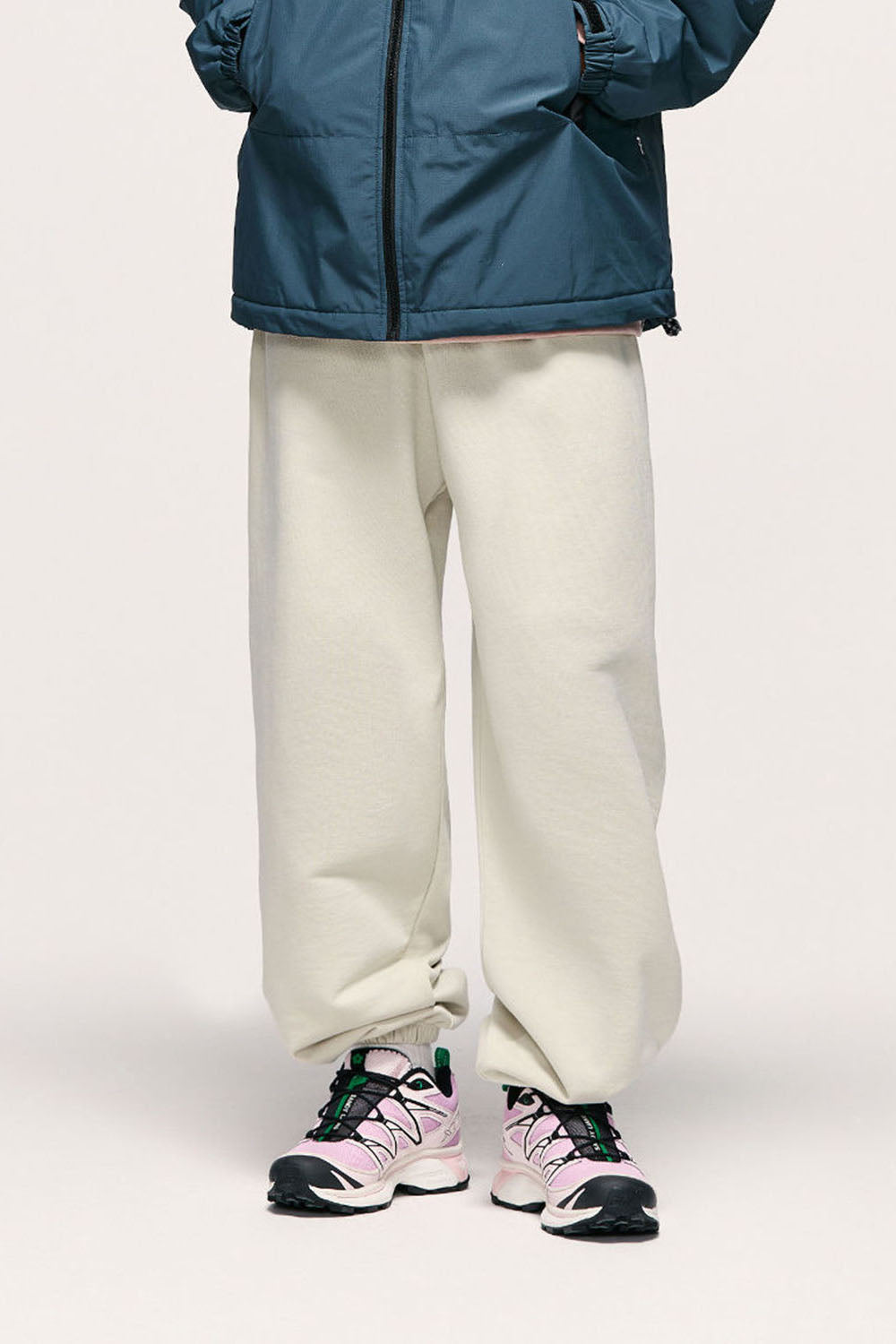 Men's Heavyweight 400g Pure Cotton Wide-Leg Joggers
