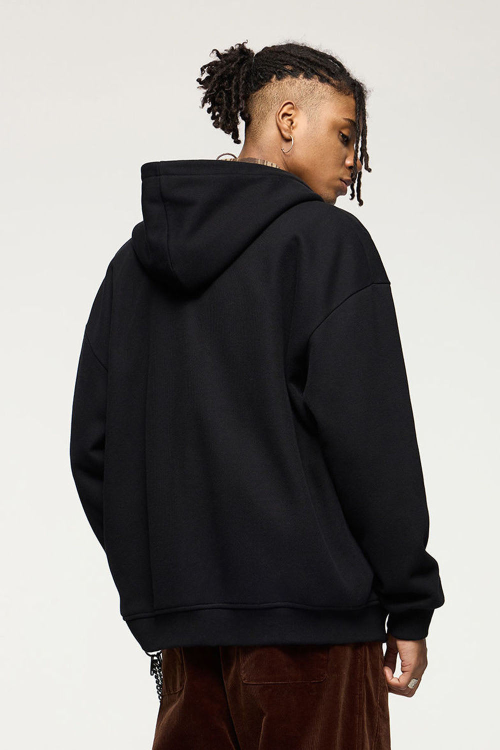 Men's 410g Fleece Zip-Up Hoodie with Toggle Buttons