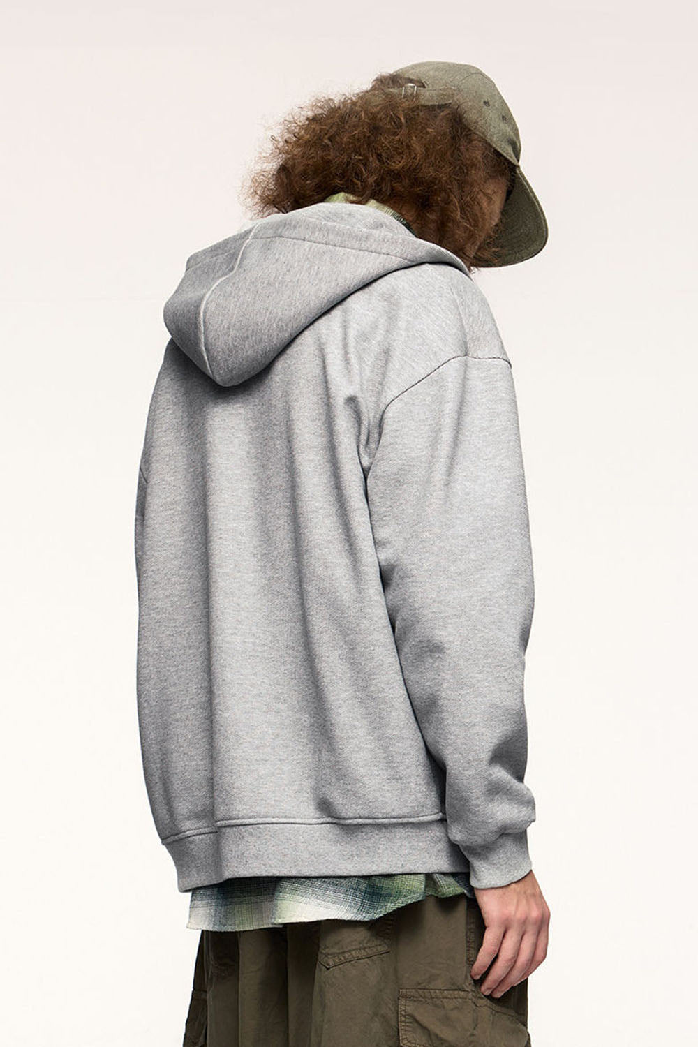 Men's 410g Fleece Zip-Up Hoodie with Toggle Buttons